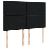 Seng med madrass boksfjær svart 140x190 cm fløyel