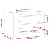 Salongbord svart 80x50x50 cm konstruert tre