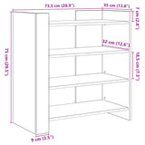 Skjenk svart 73,5x35x75 cm konstruert tre