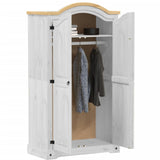 Garderobe Corona hvit 102x52x186 cm heltre furu