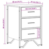 Nattbord sonoma eik 40x41x60 cm konstruert tre