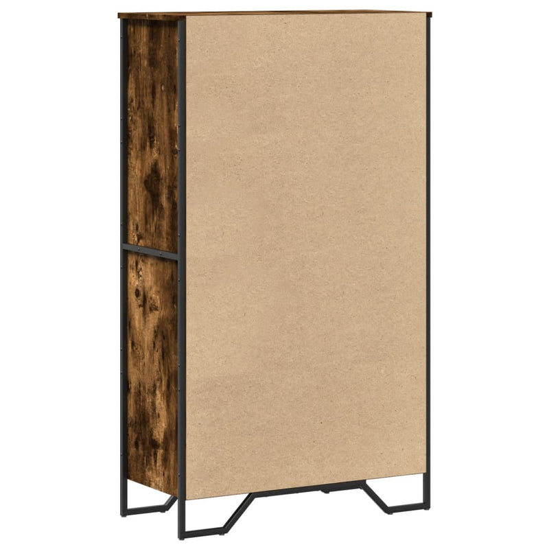 Highboard røkt eik 79,5x35,5x137,5 cm konstruert tre