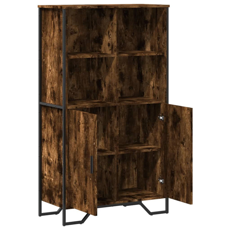 Highboard røkt eik 79,5x35,5x137,5 cm konstruert tre