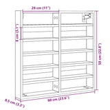 Hyller svart 60x8,5x58 cm konstruert tre