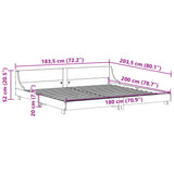 Sengeramme med hodegavl 180x200 cm heltre furu