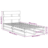 Sengeramme uten madrass 100x200 cm heltre furu