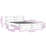 Sengeramme med hodegavl brun eik 160x200 cm konstruert tre