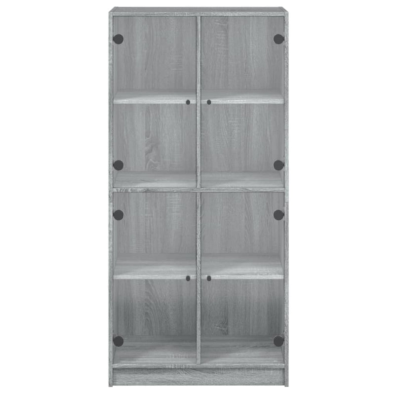 Highboard med dører grå sonoma 68x37x142 cm konstruert tre