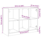 Skjenk brun eik 102x37x75,5 cm konstruert tre