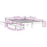 Sengeramme uten madrass 120x190 cm heltre furu