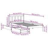 Sengeramme uten madrass 90x190 cm heltre furu