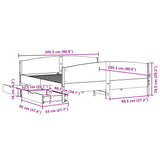 Sengeramme med madrass 200x200 cm heltre furu