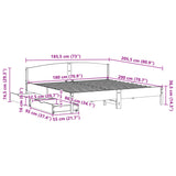 Sengeramme uten madrass 180x200 cm heltre furu