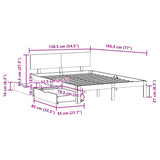 Sengeramme med skuffer 135x190 cm heltre furu