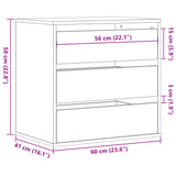 Kommode røkt eik 60x41x58 cm konstruert tre