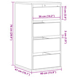 Kommode gammelt tre 40x41x76 cm konstruert tre