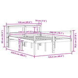 Seniorseng med hodegavl 120x200 cm heltre furu