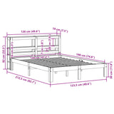 Sengeramme med hodegavl 120x190 cm heltre furu