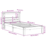 Sengeramme med hodegavl 90x200 cm heltre furu