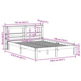 Sengeramme uten madrass brun 135x190 cm heltre furu