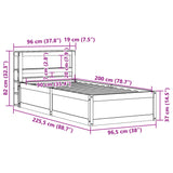 Sengeramme med hodegavl 90x200 cm heltre furu