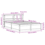 Sengeramme med hodegavl 120x190 cm heltre furu