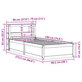 Sengeramme med hodegavl 90x190 cm heltre furu