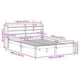 Sengeramme uten madrass 120x190 cm heltre furu