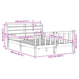 Sengeramme uten madrass 120x190 cm heltre furu