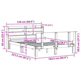 Sengeramme med hodegavl 160x200 cm heltre furu