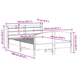 Sengeramme uten madrass 140x190 cm heltre furu