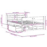 Sengeramme uten madrass 160x200 cm heltre furu