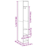 Garderobe gammelt tre 30x50x200 cm konstruert tre