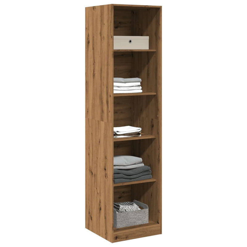 Garderobe artisan eik 50x50x200 cm konstruert tre