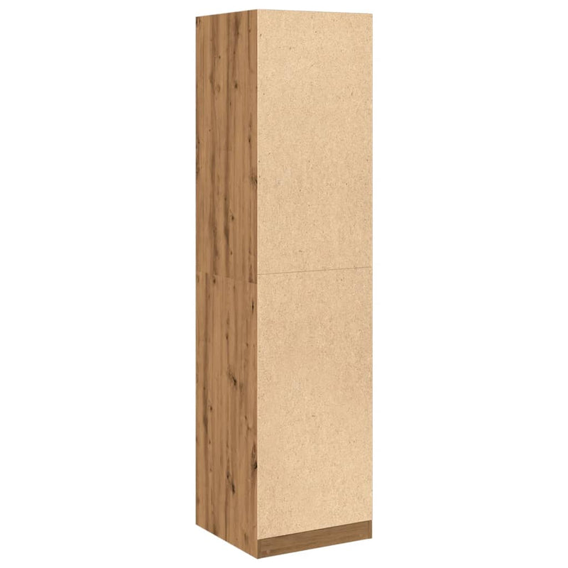 Garderobe artisan eik 50x50x200 cm konstruert tre