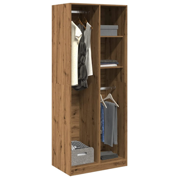 Garderobe artisan eik 80x50x200 cm konstruert tre