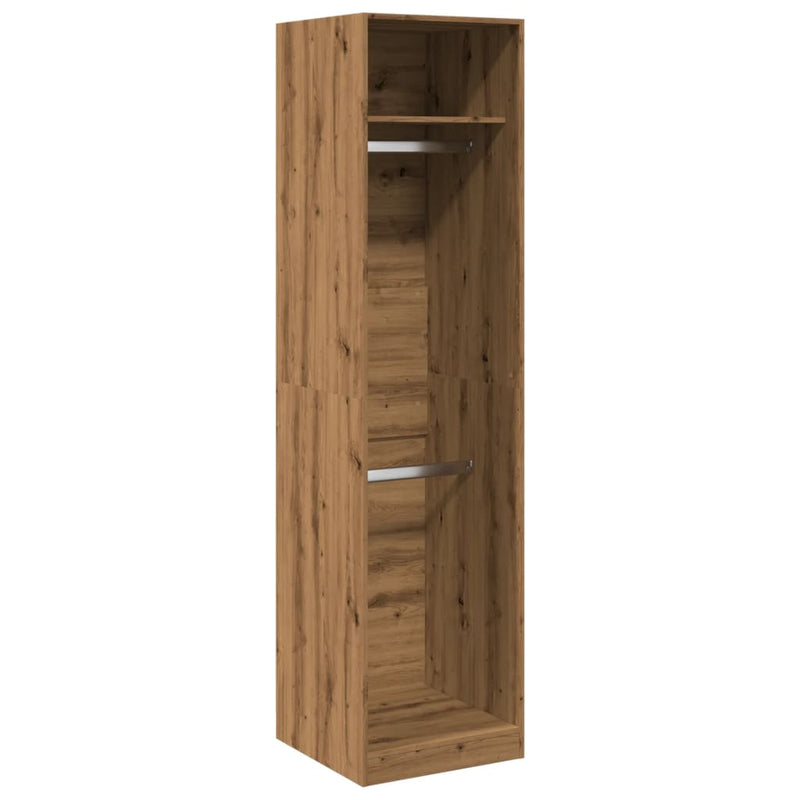 Garderobe artisan eik 50x50x200 cm konstruert tre