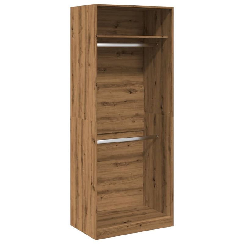 Garderobe artisan eik 80x50x200 cm konstruert tre