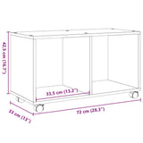 Rulleskap røkt eik 72x33x42,5 cm konstruert tre