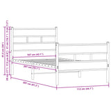 Sengeramme uten madrass med hodegavl og fotgavl 107x203 cm