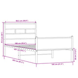 Sengeramme uten madrass sonoma eik 100x200 cm konstruert tre