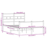 Sengeramme uten madrass sonoma eik 120x190 cm konstruert tre