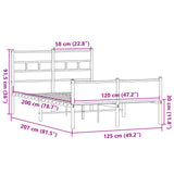 Sengeramme uten madrass sonoma eik 120x200 cm konstruert tre