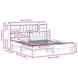 Sengeramme med madrass 200x200 cm heltre furu