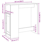 Barbord med stativer brun eik 101x40x103,5 cm konstruert tre