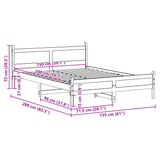 Sengeramme uten madrass 150x200 cm heltre furu