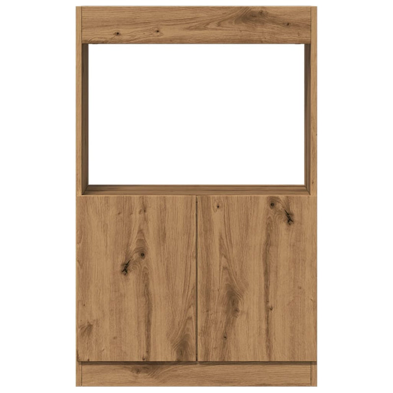 Highboard artisan eik 63x33x100 cm konstruert tre