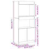 Highboard betonggrå 63x33x140 cm konstruert tre