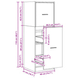 Apotekskap hvit 40x41x118 cm konstruert tre