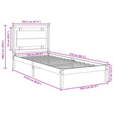 Ekstra lang sengeramme uten madrass 100x210 cm heltre